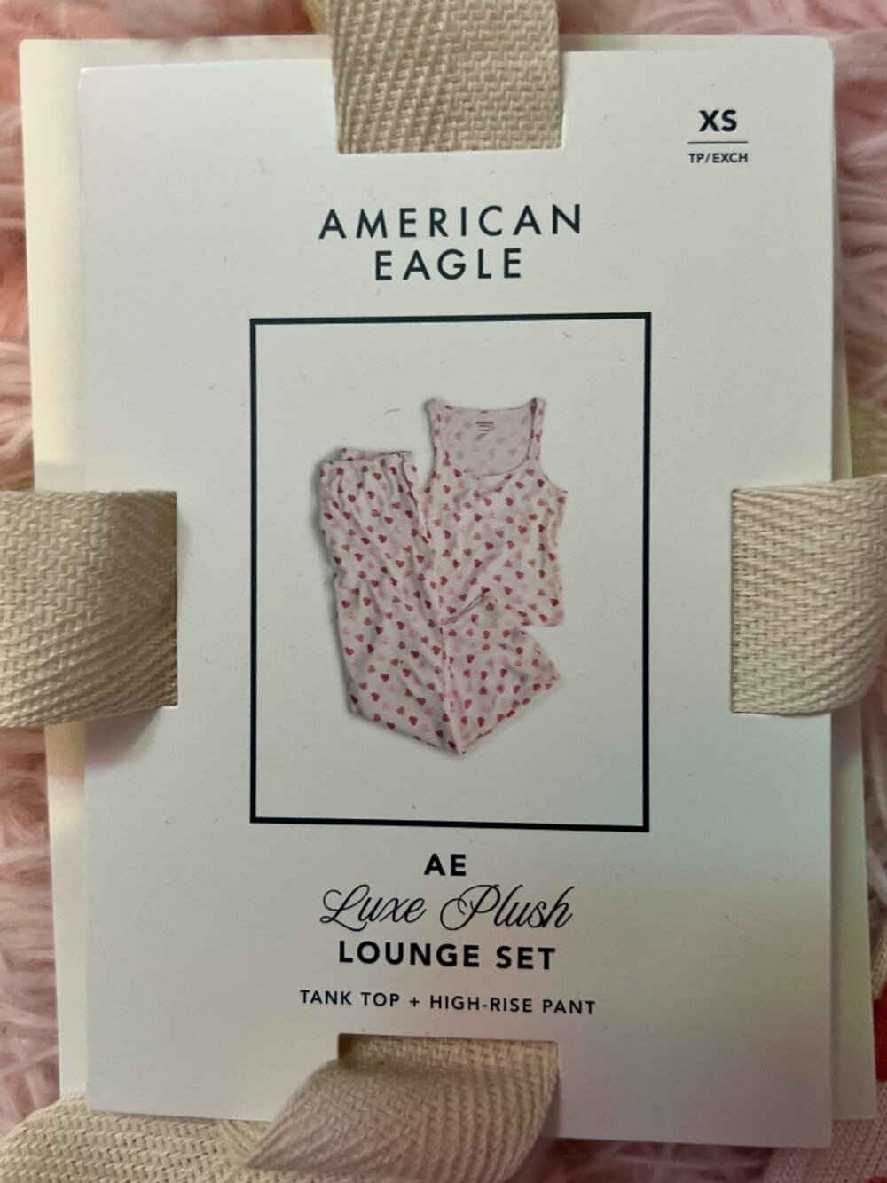 American Eagle Valentine's Day Candy Hearts Pj Set View 4